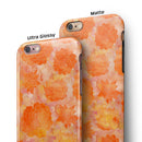 Orange Floral Succulents iPhone 6/6s or 6/6s Plus 2-Piece Hybrid INK-Fuzed Case