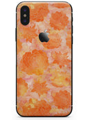 Orange Floral Succulents - iPhone X Skin-Kit