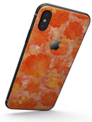 Orange Floral Succulents - iPhone X Skin-Kit