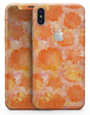 Orange Floral Succulents - iPhone X Skin-Kit