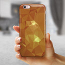Orange Geometric V15 iPhone 6/6s or 6/6s Plus 2-Piece Hybrid INK-Fuzed Case