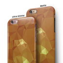 Orange Geometric V15 iPhone 6/6s or 6/6s Plus 2-Piece Hybrid INK-Fuzed Case