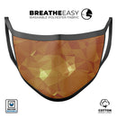 Orange Geometric V15 - Made in USA Mouth Cover Unisex Anti-Dust Cotton Blend Reusable & Washable Face Mask with Adjustable Sizing for Adult or Child