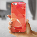 Orange Geometric V17 iPhone 6/6s or 6/6s Plus 2-Piece Hybrid INK-Fuzed Case
