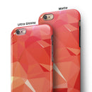 Orange Geometric V17 iPhone 6/6s or 6/6s Plus 2-Piece Hybrid INK-Fuzed Case