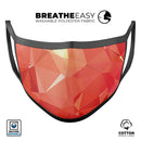 Orange Geometric V17 - Made in USA Mouth Cover Unisex Anti-Dust Cotton Blend Reusable & Washable Face Mask with Adjustable Sizing for Adult or Child