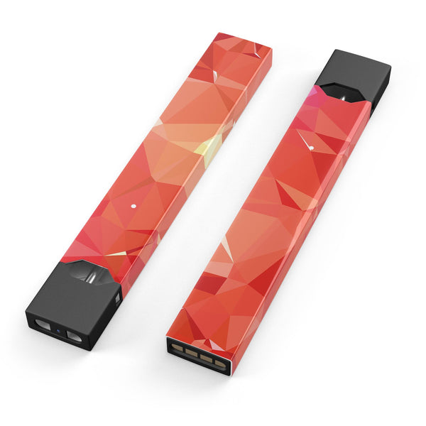 Orange Geometric V17 - Premium Decal Protective Skin-Wrap Sticker compatible with the Juul Labs vaping device