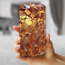 Orange Geometric V5 iPhone 6/6s or 6/6s Plus 2-Piece Hybrid INK-Fuzed Case