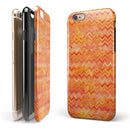 Orange Multi Watercolor Chevron iPhone 6/6s or 6/6s Plus 2-Piece Hybrid INK-Fuzed Case
