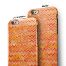 Orange Multi Watercolor Chevron iPhone 6/6s or 6/6s Plus 2-Piece Hybrid INK-Fuzed Case