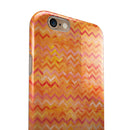Orange Multi Watercolor Chevron iPhone 6/6s or 6/6s Plus 2-Piece Hybrid INK-Fuzed Case