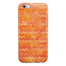 Orange Multi Watercolor Chevron iPhone 6/6s or 6/6s Plus 2-Piece Hybrid INK-Fuzed Case