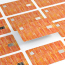 Orange Multi Watercolor Chevron - Premium Protective Decal Skin-Kit for the Apple Credit Card