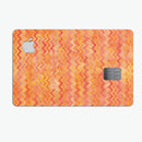 Orange Multi Watercolor Chevron - Premium Protective Decal Skin-Kit for the Apple Credit Card