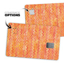 Orange Multi Watercolor Chevron - Premium Protective Decal Skin-Kit for the Apple Credit Card
