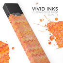 Orange Multi Watercolor Chevron - Premium Decal Protective Skin-Wrap Sticker compatible with the Juul Labs vaping device