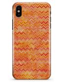 Orange Multi Watercolor Chevron - iPhone X Clipit Case