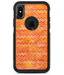Orange Multi Watercolor Chevron - iPhone X OtterBox Case & Skin Kits
