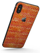 Orange Multi Watercolor Chevron - iPhone X Skin-Kit