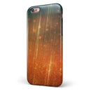 Orange Scratched Surface with Gold Beams iPhone 6/6s or 6/6s Plus 2-Piece Hybrid INK-Fuzed Case