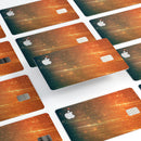 Orange Scratched Surface with Gold Beams - Premium Protective Decal Skin-Kit for the Apple Credit Card