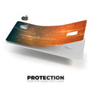Orange Scratched Surface with Gold Beams - Premium Protective Decal Skin-Kit for the Apple Credit Card