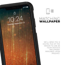 Orange Scratched Surface with Gold Beams - Skin Kit for the iPhone OtterBox Cases