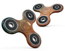 Orange Scratched Surface with Gold Beams Full-Body Fidget Spinner Skin-Kit