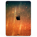 Orange Scratched Surface with Gold Beams - Full Body Skin Decal for the Apple iPad Pro 12.9", 11", 10.5", 9.7", Air or Mini (All Models Available)