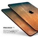 Orange Scratched Surface with Gold Beams - Full Body Skin Decal for the Apple iPad Pro 12.9", 11", 10.5", 9.7", Air or Mini (All Models Available)