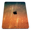 Orange Scratched Surface with Gold Beams - Full Body Skin Decal for the Apple iPad Pro 12.9", 11", 10.5", 9.7", Air or Mini (All Models Available)