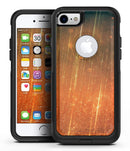Orange Scratched Surface with Gold Beams - iPhone 7 or 8 OtterBox Case & Skin Kits