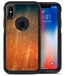 Orange Scratched Surface with Gold Beams - iPhone X OtterBox Case & Skin Kits