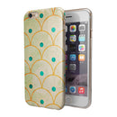 Orange Semicricles of Teal Polka Dots iPhone 6/6s or 6/6s Plus 2-Piece Hybrid INK-Fuzed Case