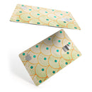 Orange Semicricles of Teal Polka Dots - Premium Protective Decal Skin-Kit for the Apple Credit Card