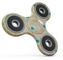 Orange Semicricles of Teal Polka Dots Full-Body Fidget Spinner Skin-Kit