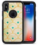 Orange Semicricles of Teal Polka Dots - iPhone X OtterBox Case & Skin Kits