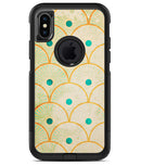 Orange Semicricles of Teal Polka Dots - iPhone X OtterBox Case & Skin Kits