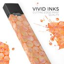 Orange Sorted Large Watercolor Polka Dots - Premium Decal Protective Skin-Wrap Sticker compatible with the Juul Labs vaping device