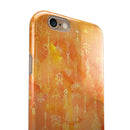Orange Tribal Arrow Pattern iPhone 6/6s or 6/6s Plus 2-Piece Hybrid INK-Fuzed Case