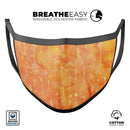 Orange Tribal Arrow Pattern - Made in USA Mouth Cover Unisex Anti-Dust Cotton Blend Reusable & Washable Face Mask with Adjustable Sizing for Adult or Child