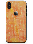 Orange Tribal Arrow Pattern - iPhone X Skin-Kit