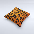 Orange Vector Animal Print Ink-Fuzed Decorative Throw Pillow