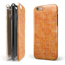 Orange Watercolor Cross Hatch iPhone 6/6s or 6/6s Plus 2-Piece Hybrid INK-Fuzed Case