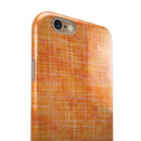 Orange Watercolor Cross Hatch iPhone 6/6s or 6/6s Plus 2-Piece Hybrid INK-Fuzed Case