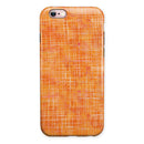 Orange Watercolor Cross Hatch iPhone 6/6s or 6/6s Plus 2-Piece Hybrid INK-Fuzed Case