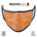Orange Watercolor Cross Hatch - Made in USA Mouth Cover Unisex Anti-Dust Cotton Blend Reusable & Washable Face Mask with Adjustable Sizing for Adult or Child