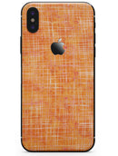 Orange Watercolor Cross Hatch - iPhone X Skin-Kit