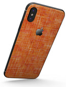 Orange Watercolor Cross Hatch - iPhone X Skin-Kit