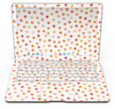 Orange Watercolor Dots over White - MacBook Air Skin Kit